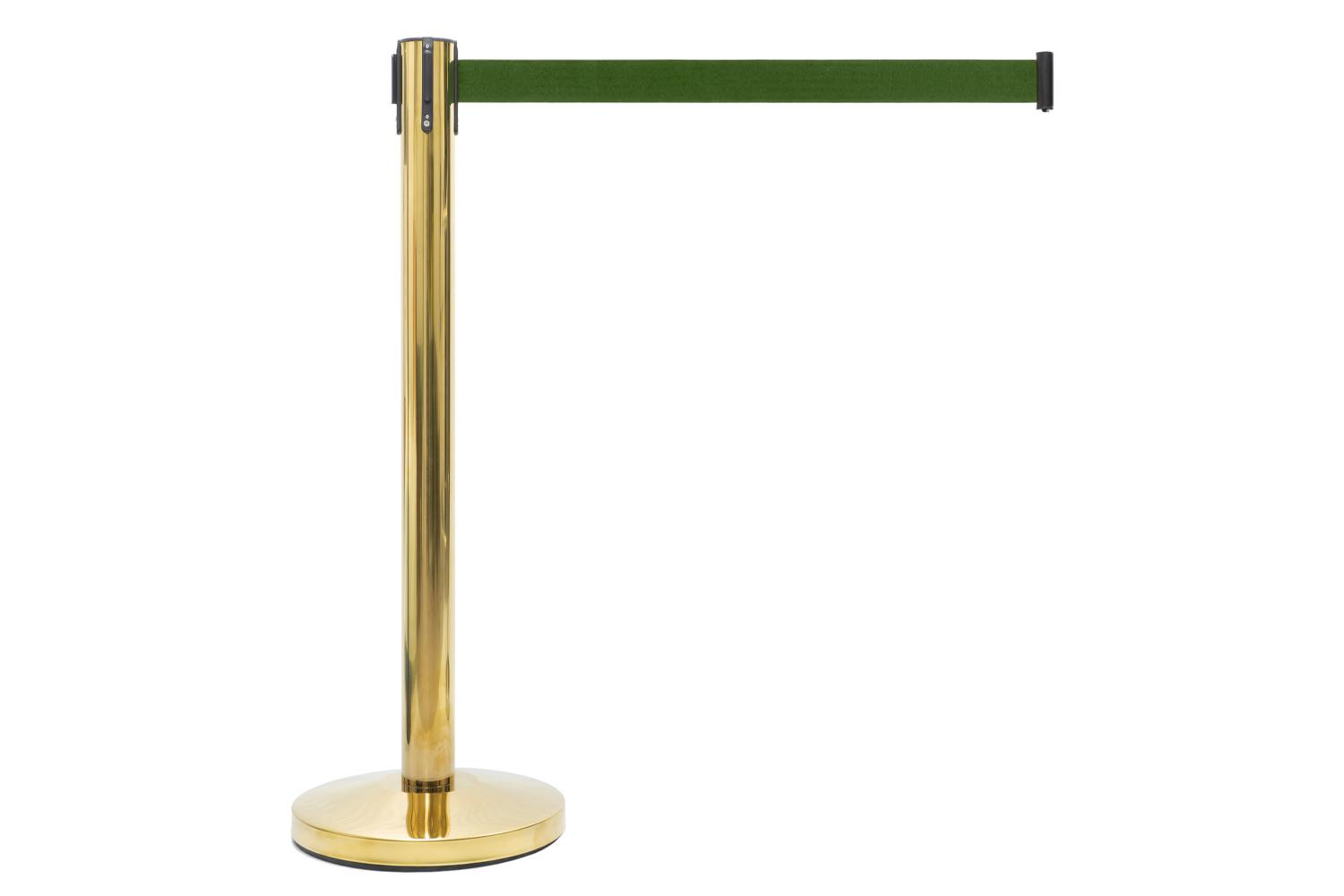 OUTLET - Messing Afzetpaal met Trekband Groen