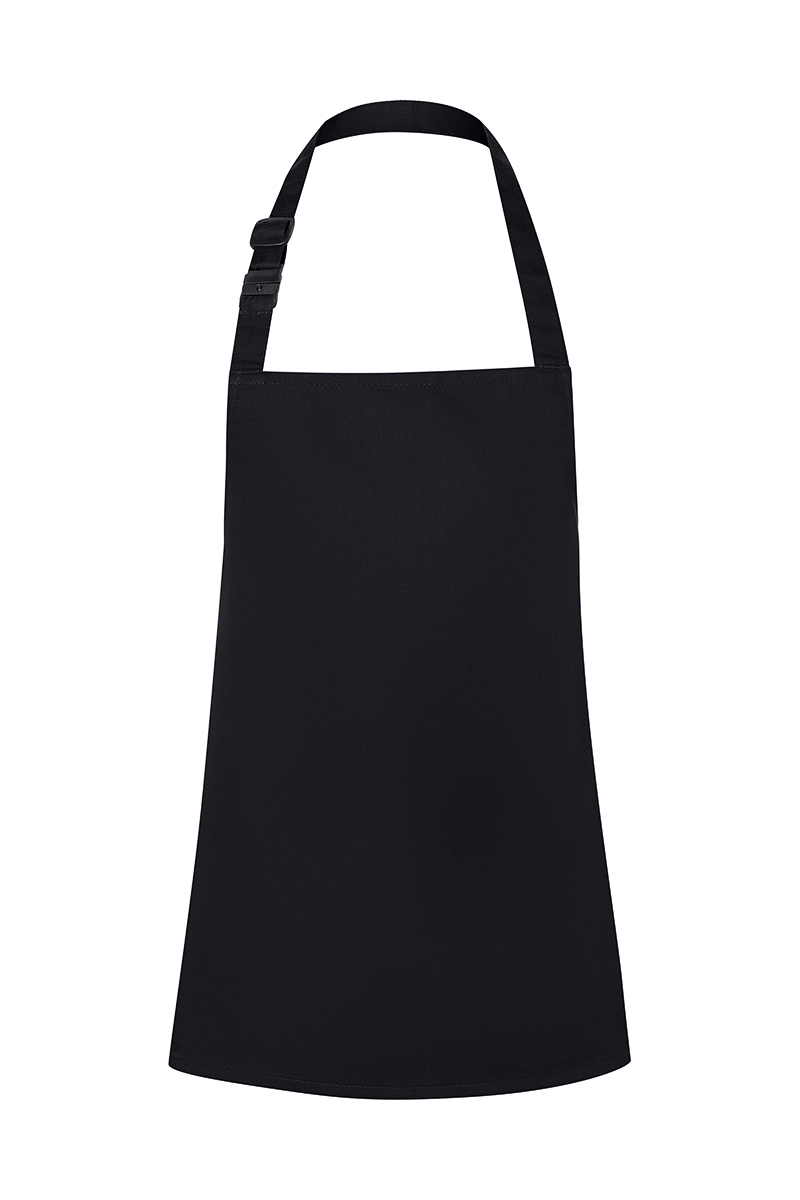 Tablier à bavette Basic avec boucle pour enfants - Noir - S