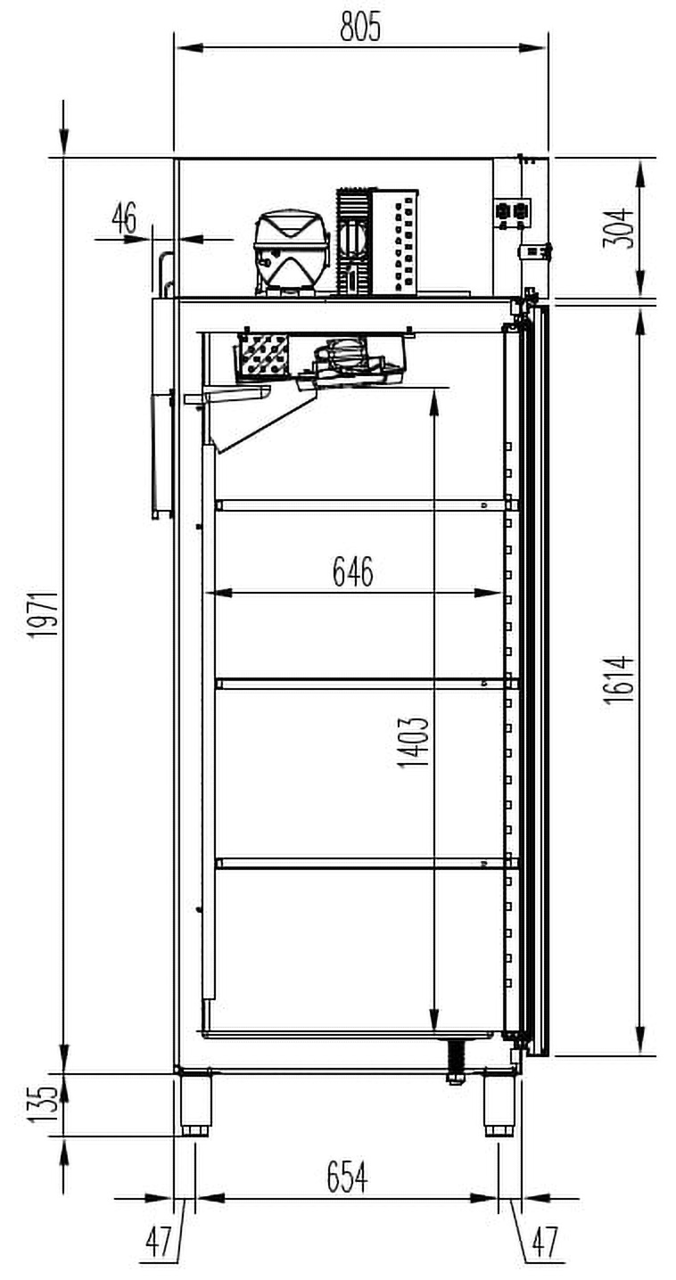 Vrieskast Profi 700 GN 2/1 Superior