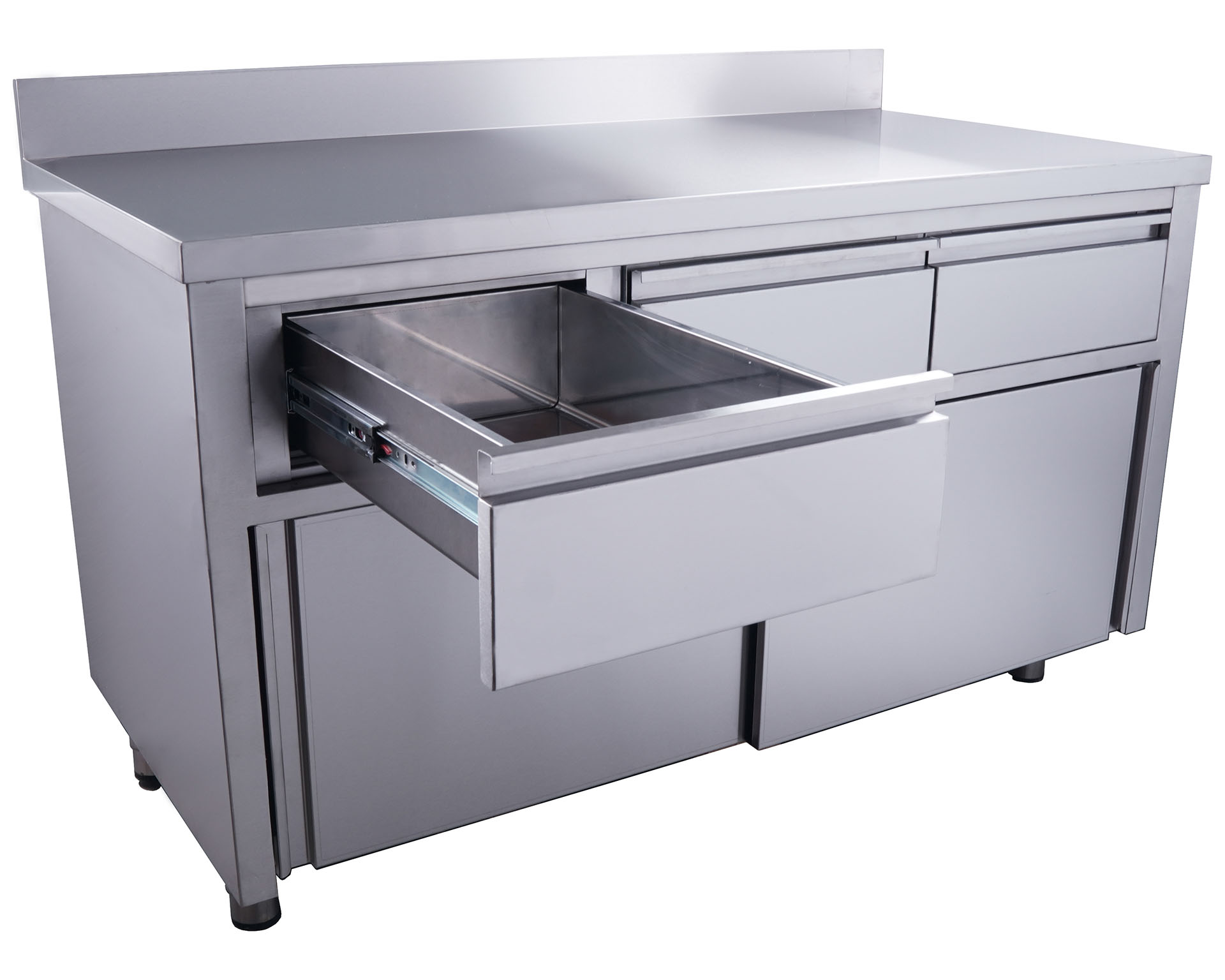 Schuifdeurkast 1400X700mm - Met 3 lades - Spatrand