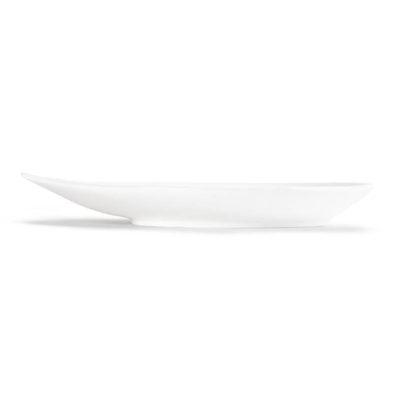 Teller Tropfenform | Olympia Porzellan Weiß | 255x207x37mm | 6 Stück