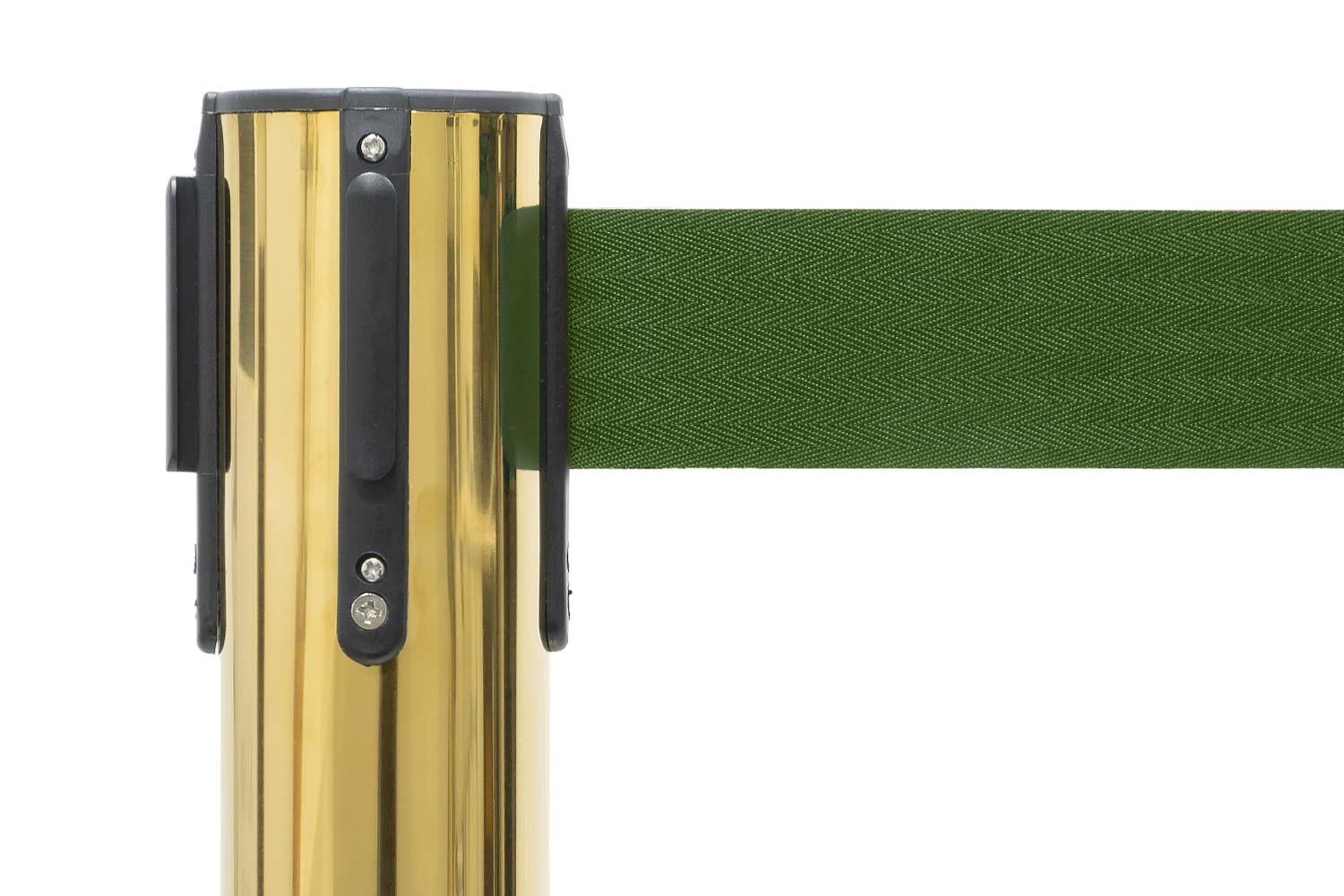 OUTLET - Messing Afzetpaal met Trekband Groen