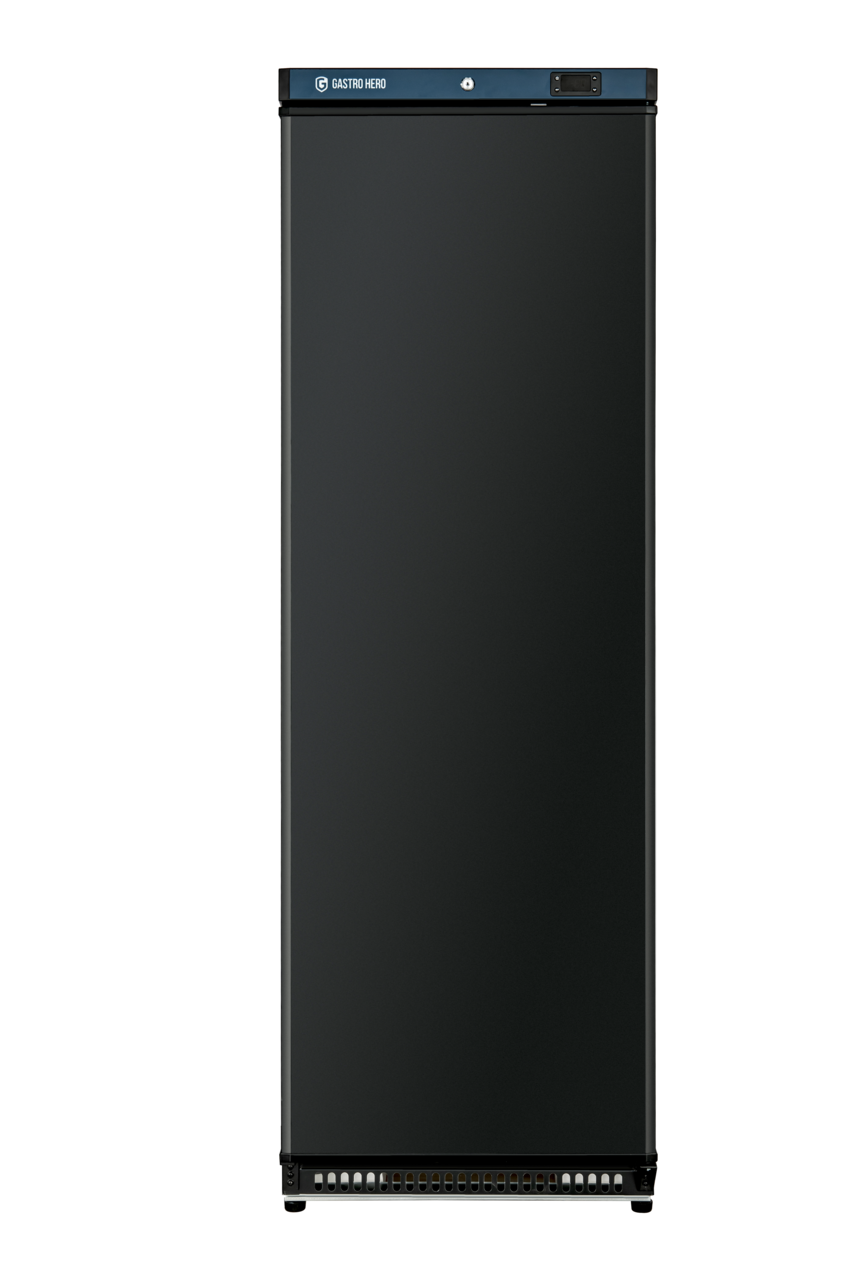 Opslagvrieskast ECO 400, binnenruimte van kunststof, zwart