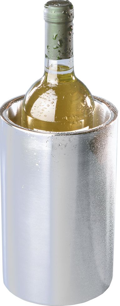 Wijnkoeler Dubbelwandig RVS - Bruikbaar Zonder IJsblokjes - Ø12cm x 20(h)cm