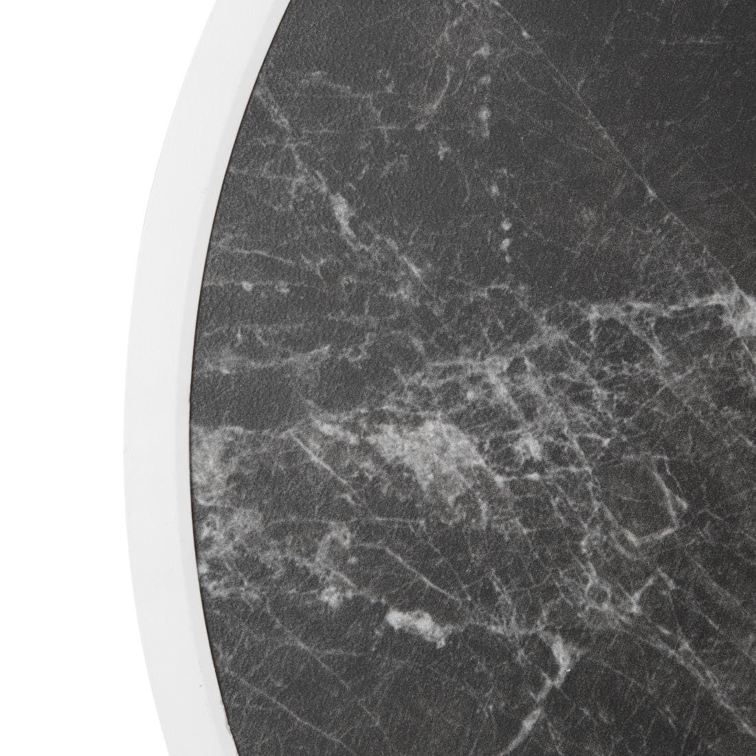 Bolero Fiberglas-Tischplatte, rund, dunkler Granit-Effekt, 580 mm