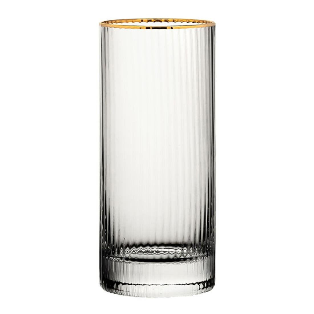 Utopia Hayworth Hiball-bril met gouden rand, 355 ml (pak van 6)