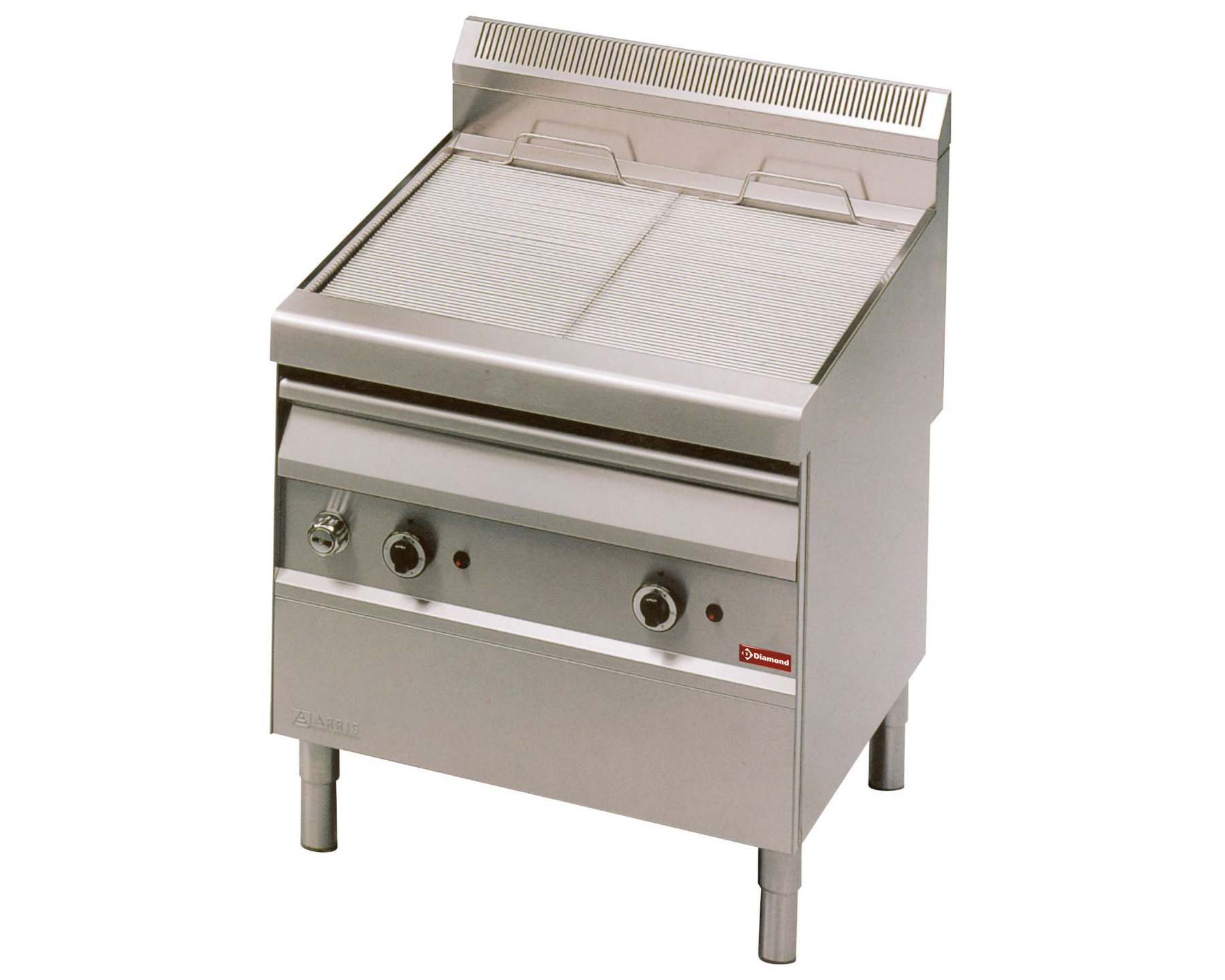 Stoomgrill gas met onderkast - 800x900x(h)1070mm