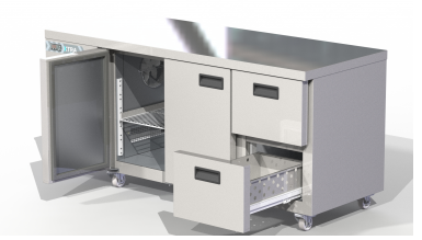 XTRA XR3H Kühltisch - 2 Türen und 2 Schubladen  - 1775X700X(H)855mm