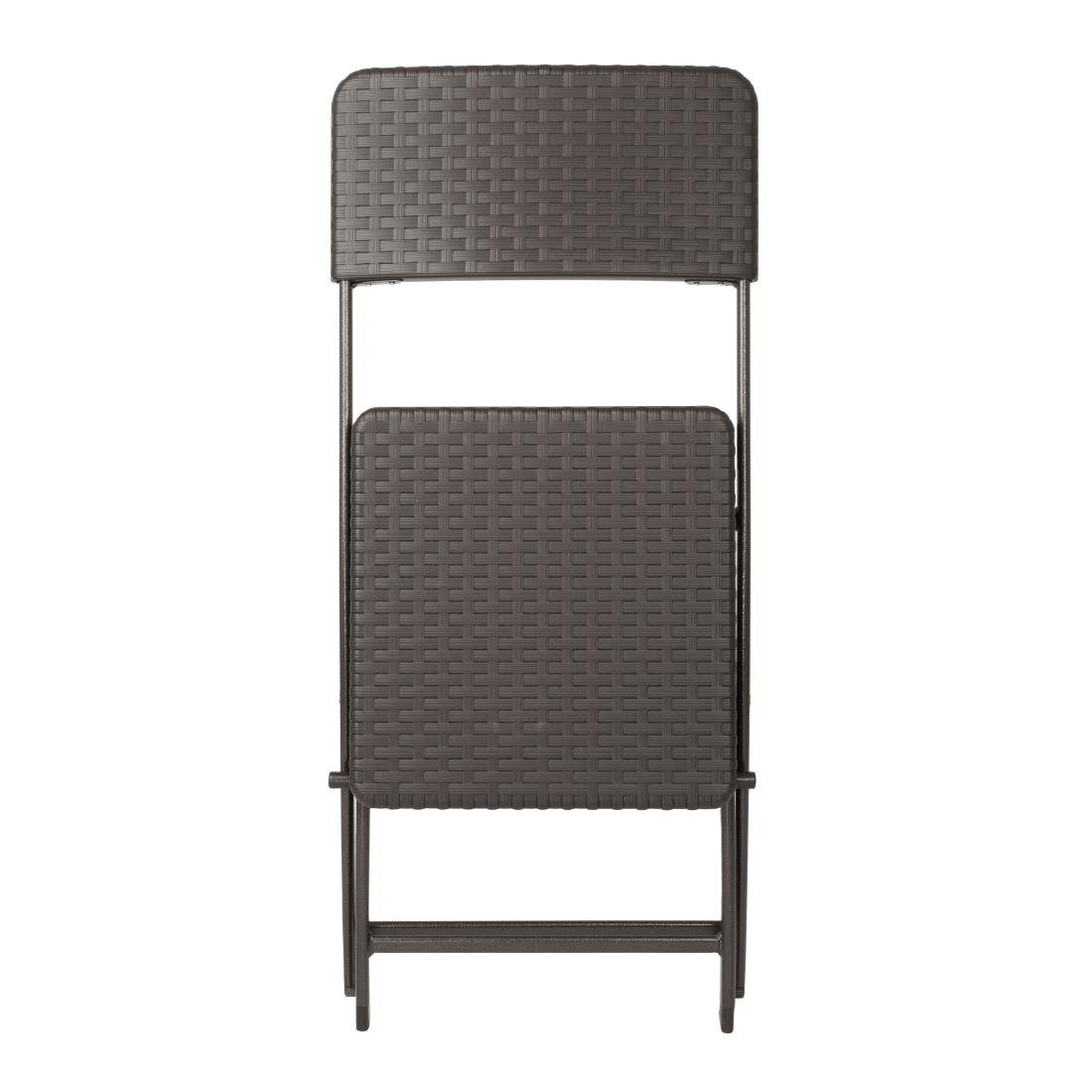 Bolero rattan klapstoelen bruin (set van 2)