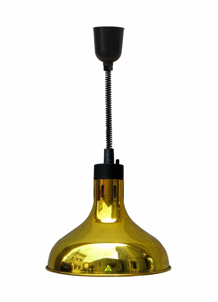 Warmhoudlamp Goud | Verstelbaar Snoer | Ø290x(H)600/1800mm