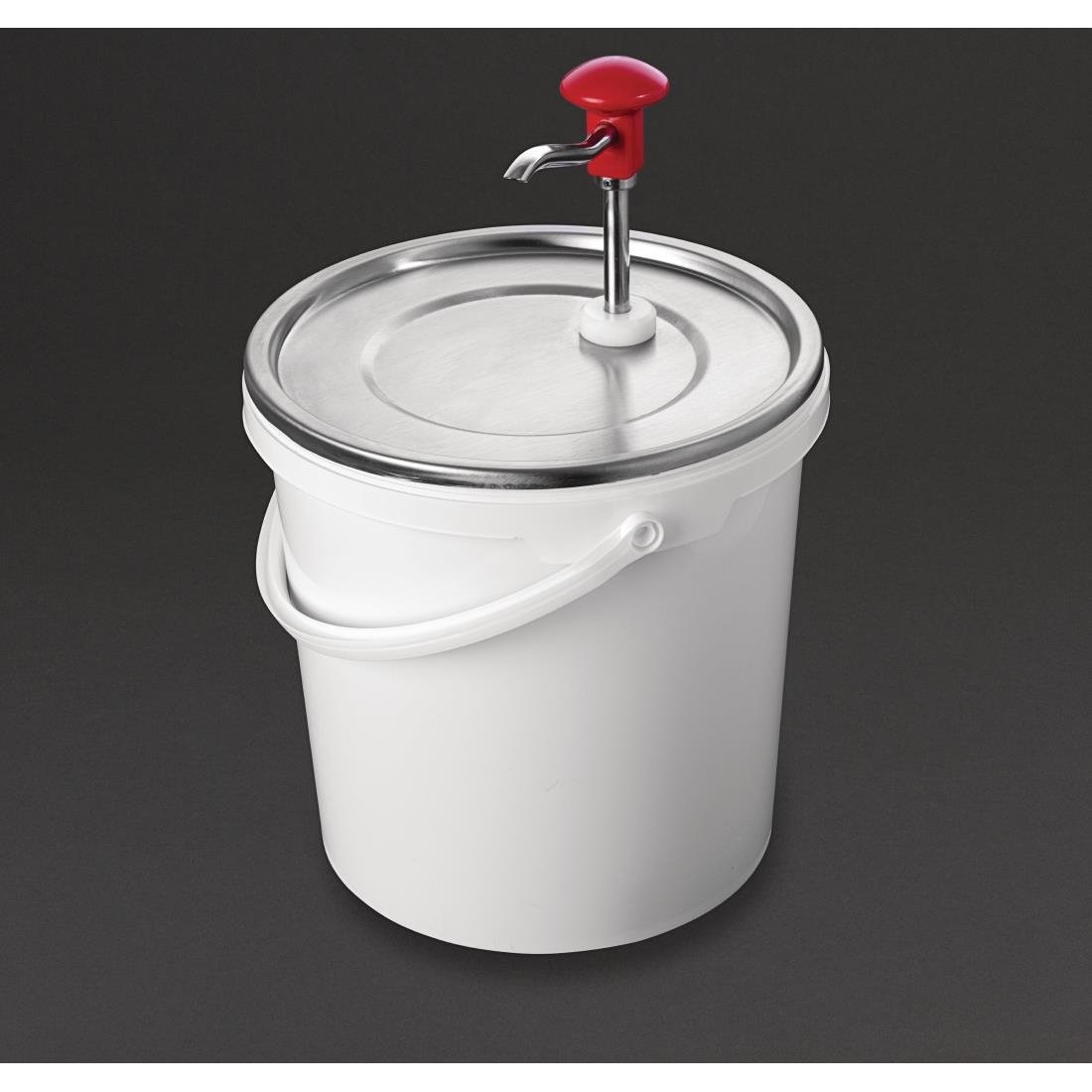Soßenspender mit Pumpe | 10 Liter Behälter | Einstellbare Dosierung | Ø275x (H) 400 mm