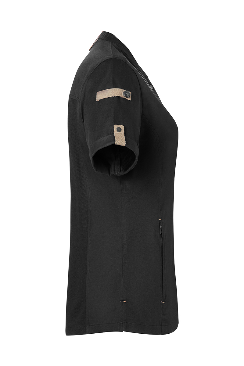 Veste de cuisine pour femme á manches courtes Green-Generation, en matériau durable, - Noir - 34