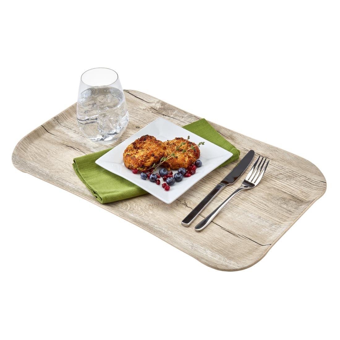 Cambro Versa Tabletts 37x53cm rechteckig rustikales Dekor Eiche hell