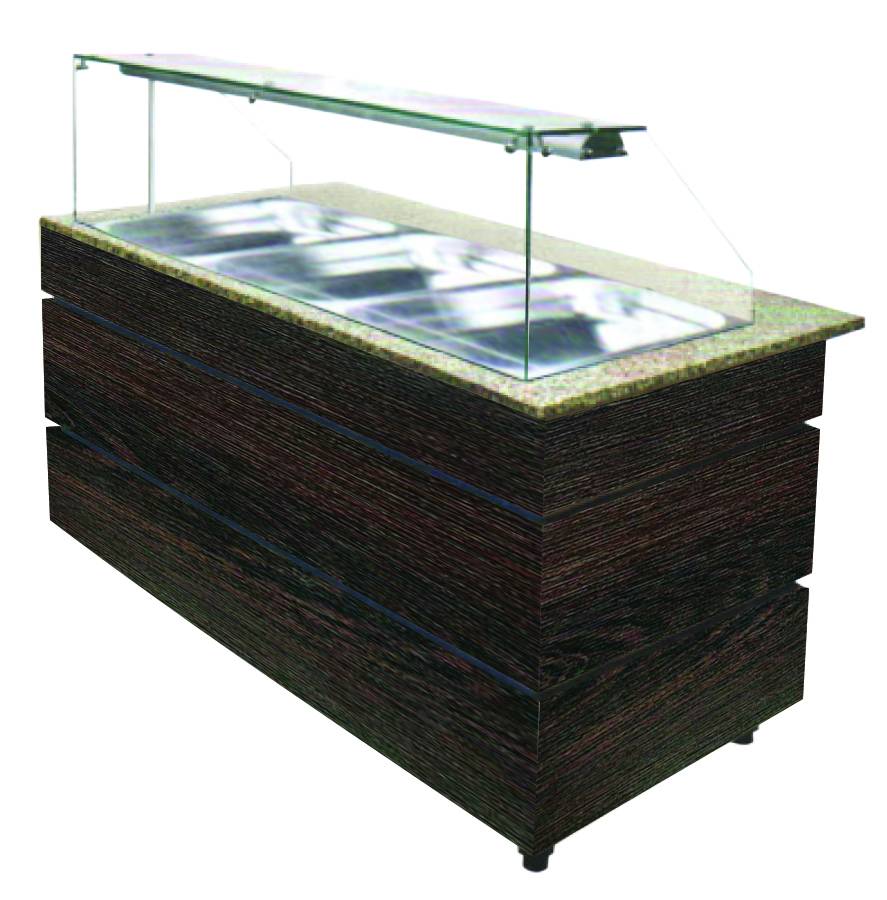 Buffet Réfrigéré | Couleur WENGE | 5x 1/1 GN | 1890x800x(h)1355mm