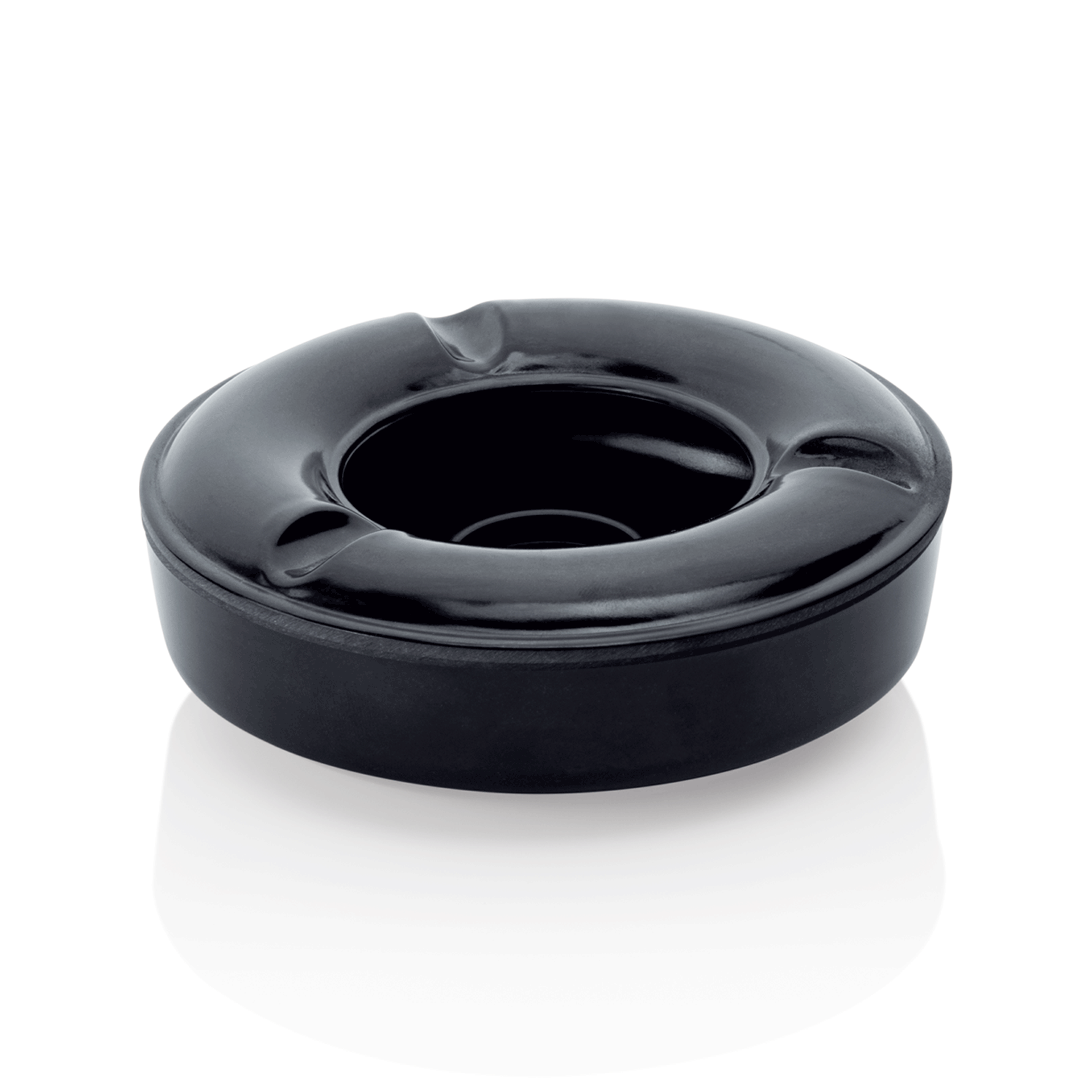 Set de cendriers anti-vent, diamètre 12,5 cm, lot de 6 pièces, en mélamine