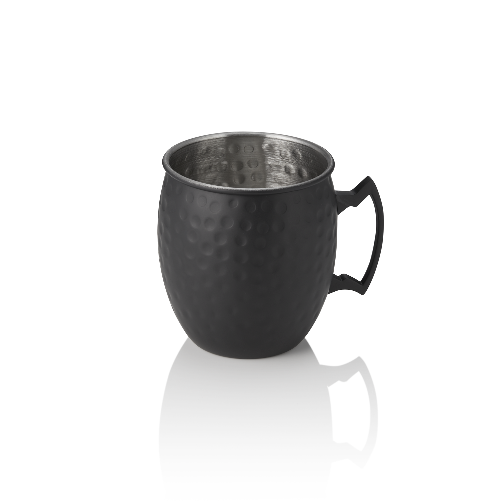 Moscow Mule NOCTURN, 0,5 L, diamètre 9 cm, hauteur 10 cm, noir mat, martelé, acier inoxydable 18/8