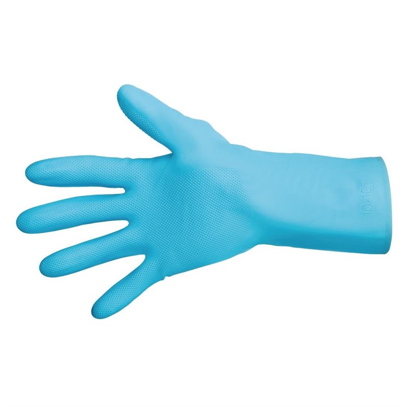 MAPA Vital 117 Flüssigkeitsbeständige leichte Hausmeisterhandschuhe Blau Extra groß