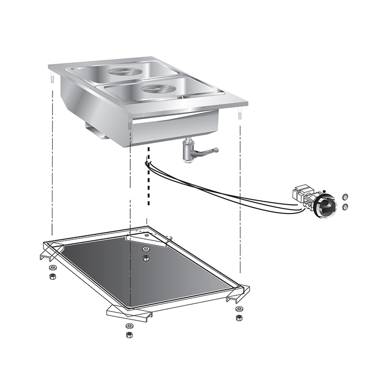 Einbau-Bain-Marie 40 cm