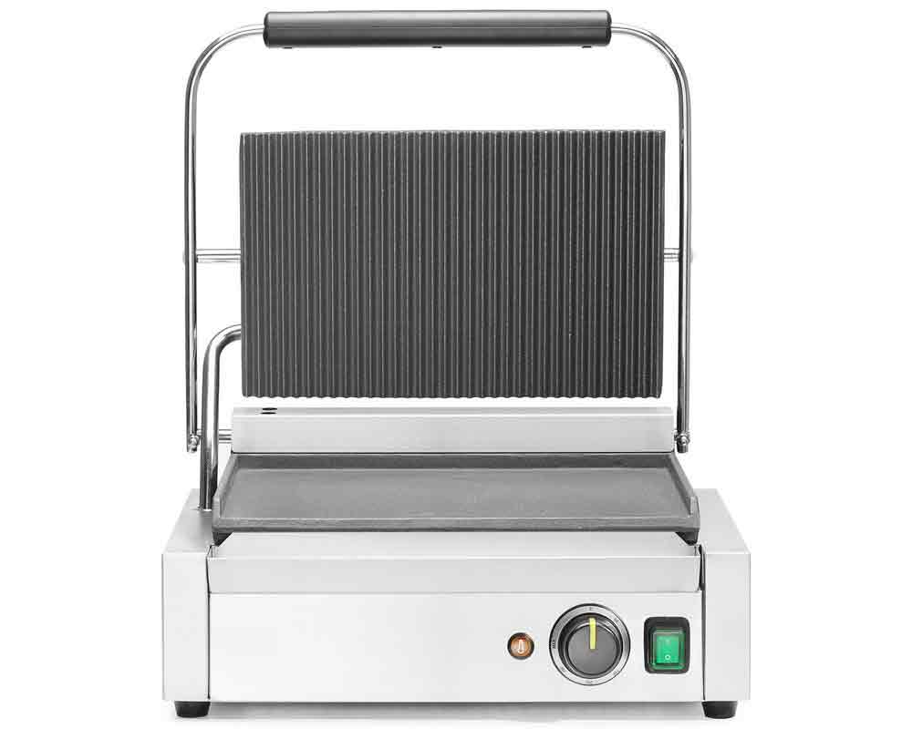 Dubbele contactgrill - gegroefd - 0-300°C