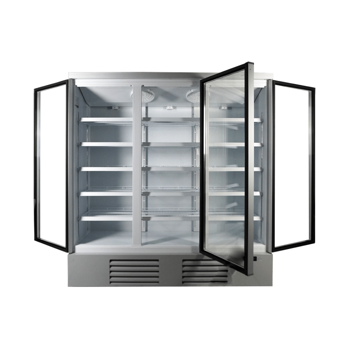 Réfrigérateur - 3 portes vitrées - 1530 litres - 8 rouleaux - 1880x710x(h)1997mm
