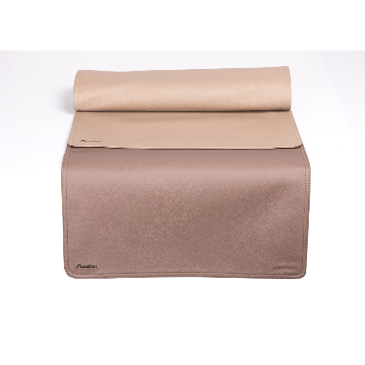 Leder Tischläufer - Classic Abruzzo/Cayenne - Doppelseitig - 450x1200mm - Erhältlich in 8 Farben