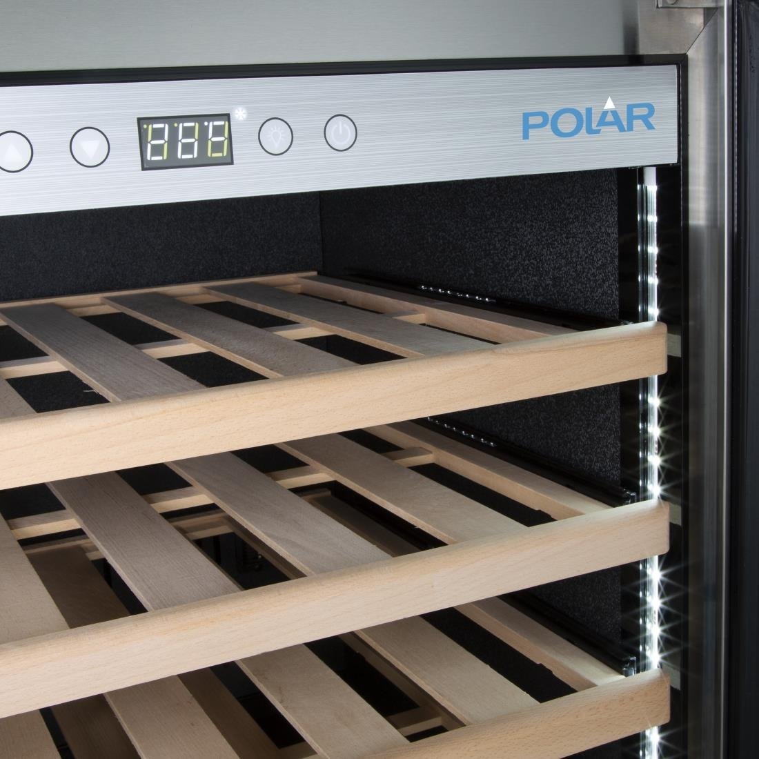 Polar G-Serie Dual-Zone-Weinkühlschrank Edelstahl 109 Flaschen