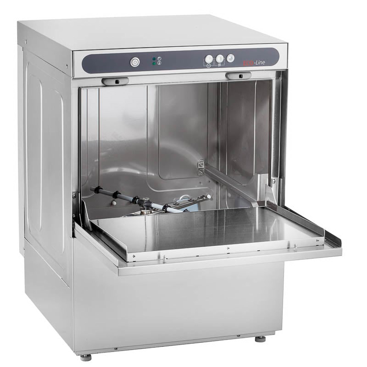 Lave-vaisselle ECO panier 50x50 cm, avec doseur de détergent & de produit de rinçage, avec pompe de vidange & adoucisseur, Fabriqué en Europe, 400 V