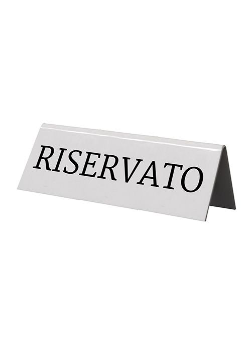 Tischaufsteller 'Riservato' | Acryl Weiß | 5 Stück