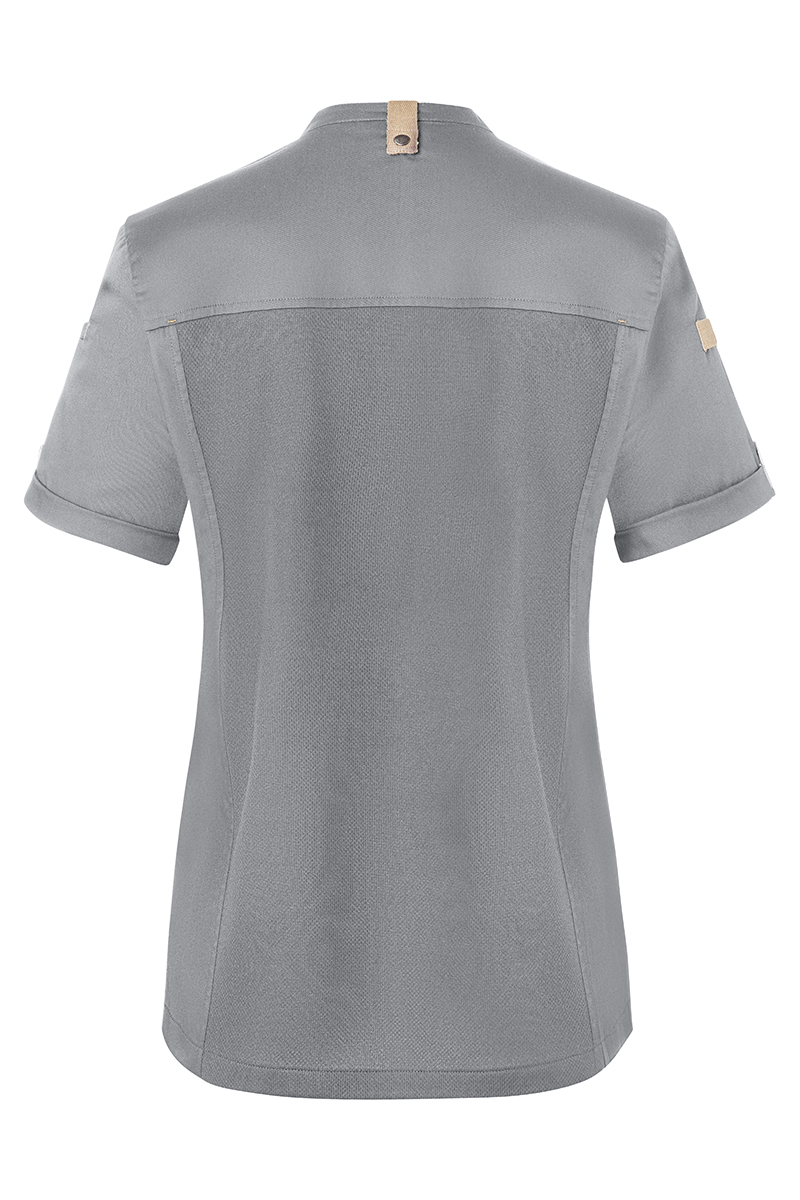 Veste de cuisine pour femme á manches courtes Green-Generation, en matériau durable, - Gris Platine - 34
