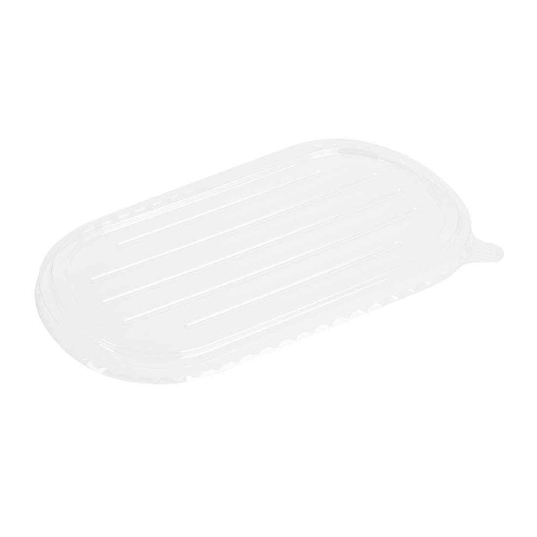 Fiesta Recyclable PET-Deckel für Bagasse-Ovalbehälter (100 Stück)