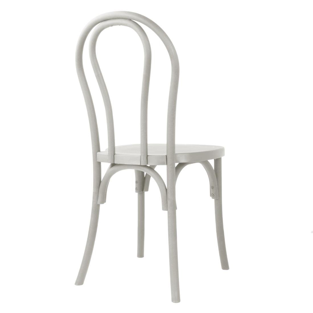 Chaises en résine style bois courbé Bolero Soho blanches (lot de 4)