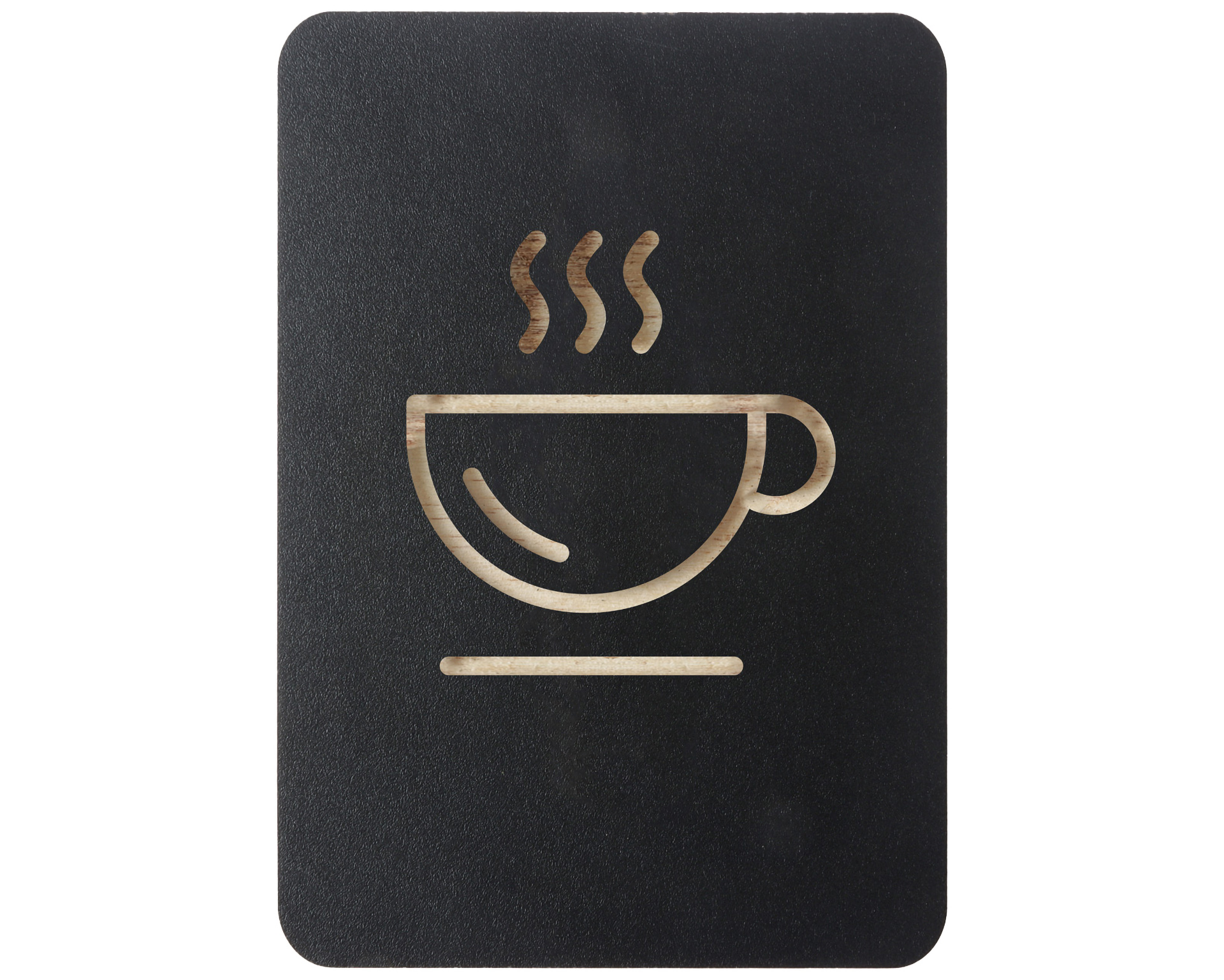 Signe de pictogramme de café noir