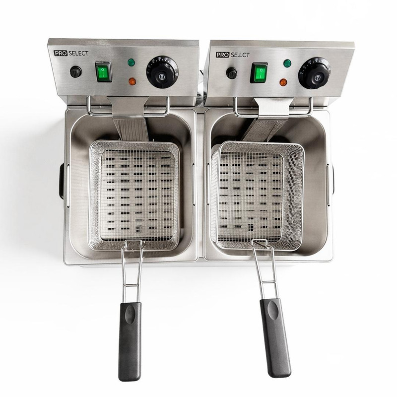 Dubbele friteuse 2x8L 2800W RVS ProSelect