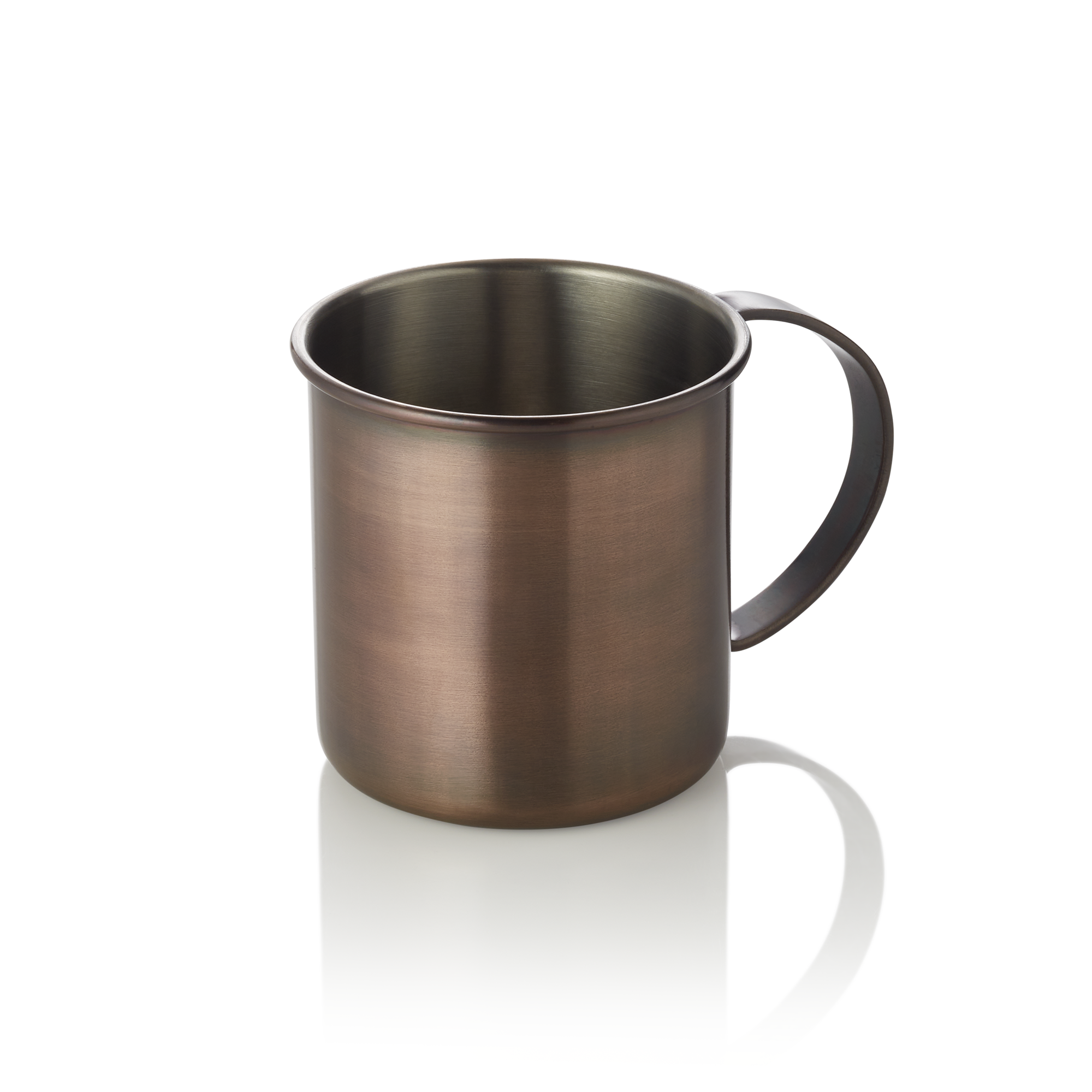 Ensemble Moscow Mule, 0,45 L, Ø 9 cm, hauteur 9 cm, ancien, ensemble de 2 pièces, acier inoxydable chromé-nickel, revêtement PVD