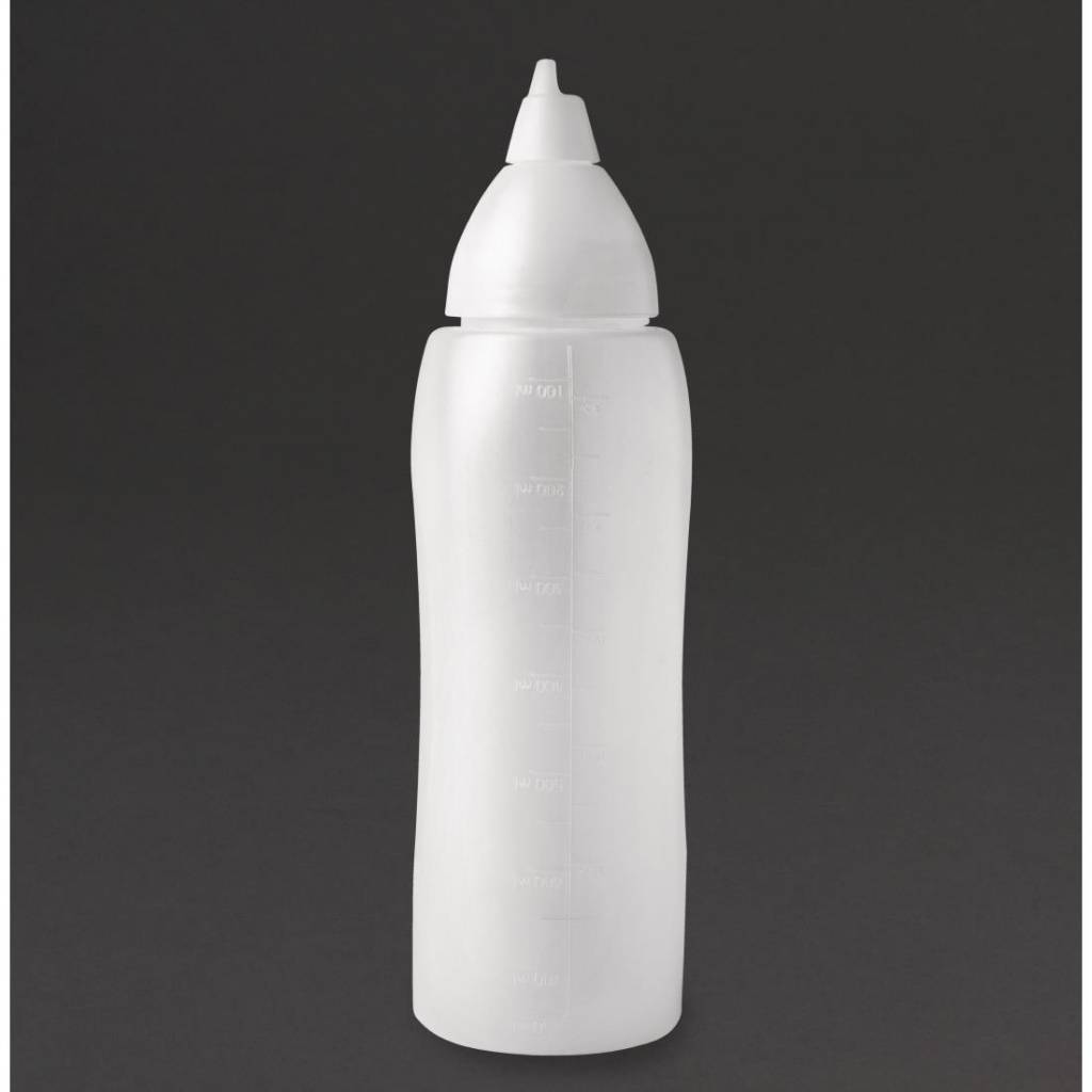Anti-drup knijpfles polyethyleen transparant | 70cl  | 25,1(H)cm