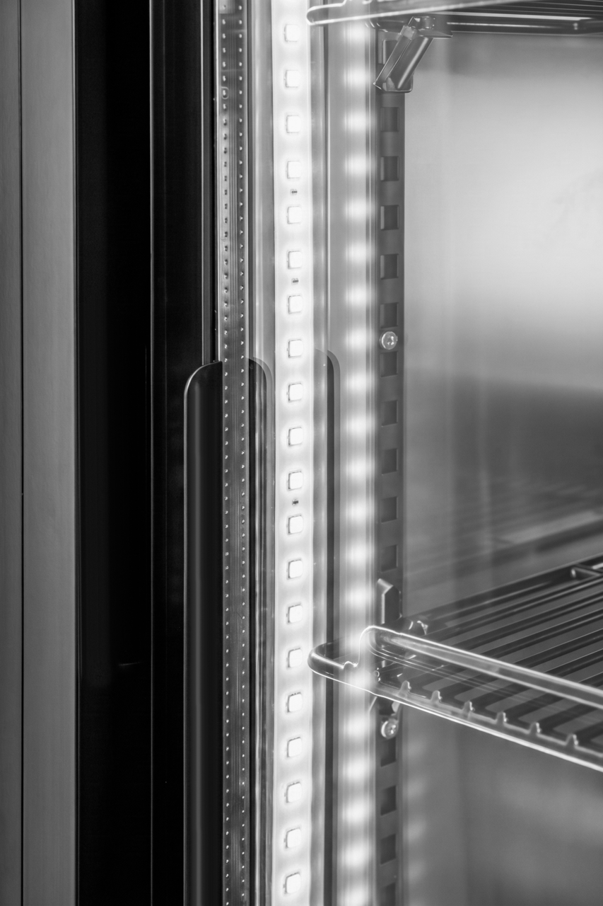 Drankenkoelkast ECO 1000 met schuifdeuren | 984 Liter | 0 tot +10 °C | Zwart | Afsluitbaar