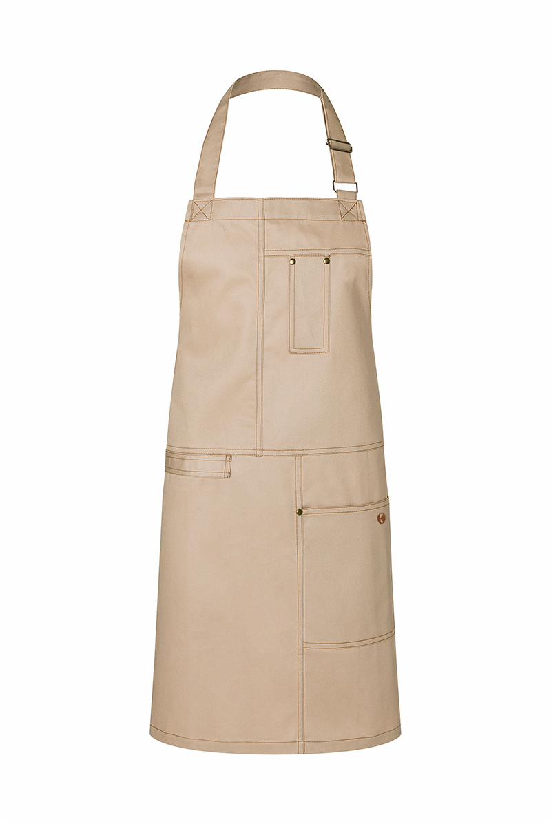 Schort Met Borststuk In Urban Casual Stijl - Beige