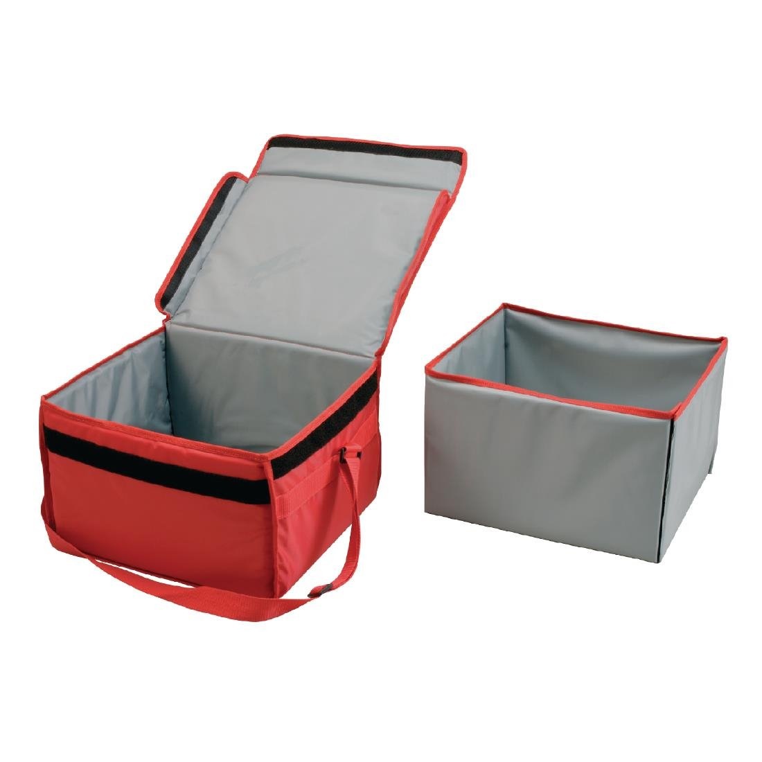 Sac Isotherme De Livraison Pour Pizza 14" - Isolation Thermique - Poignée Renforcée - Fenêtre D'identification - Cuir PU