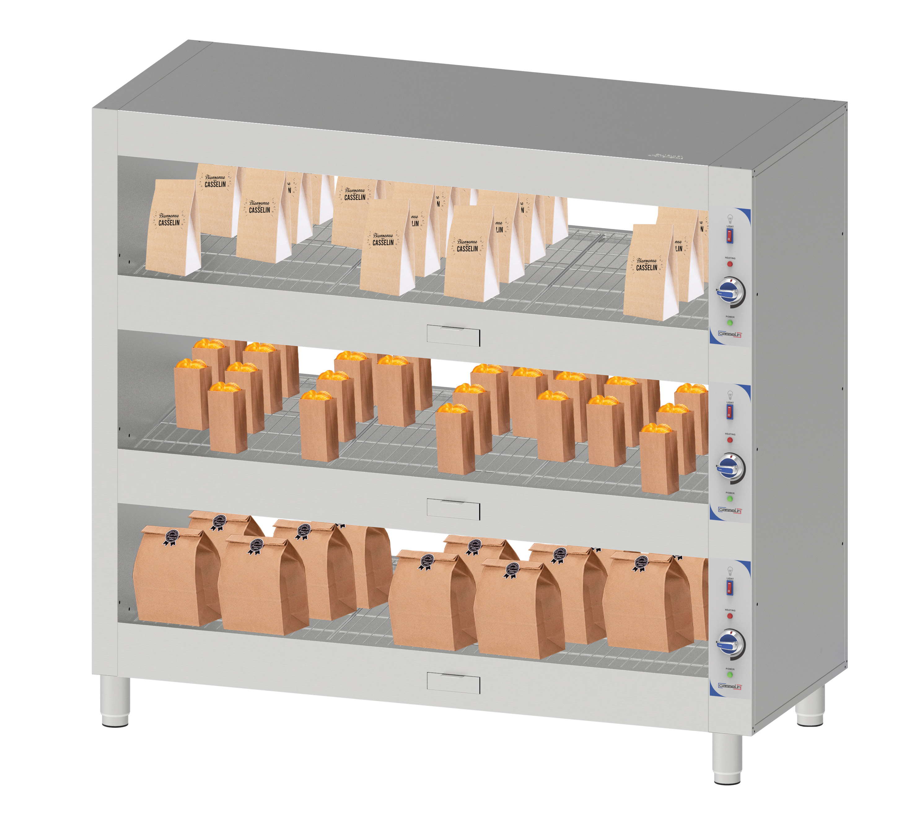 Verwarmde Etagère 100 - 1000x630x(H)1370mm