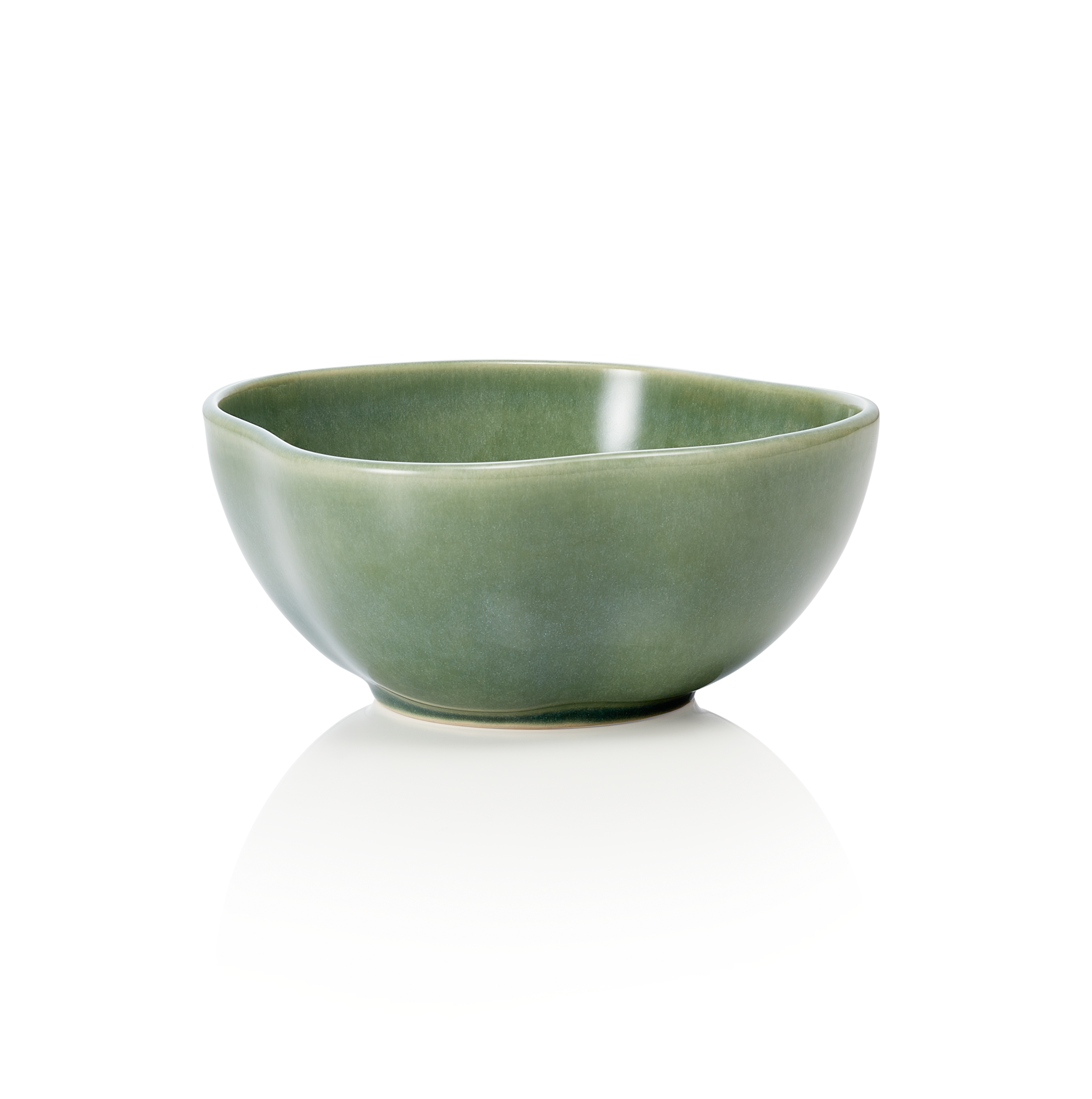 Schaalenset ROCKZZERO, diep, Ø 16 cm, 0,5 l, mirtegroen, Set van 6 stuks, Steengoed