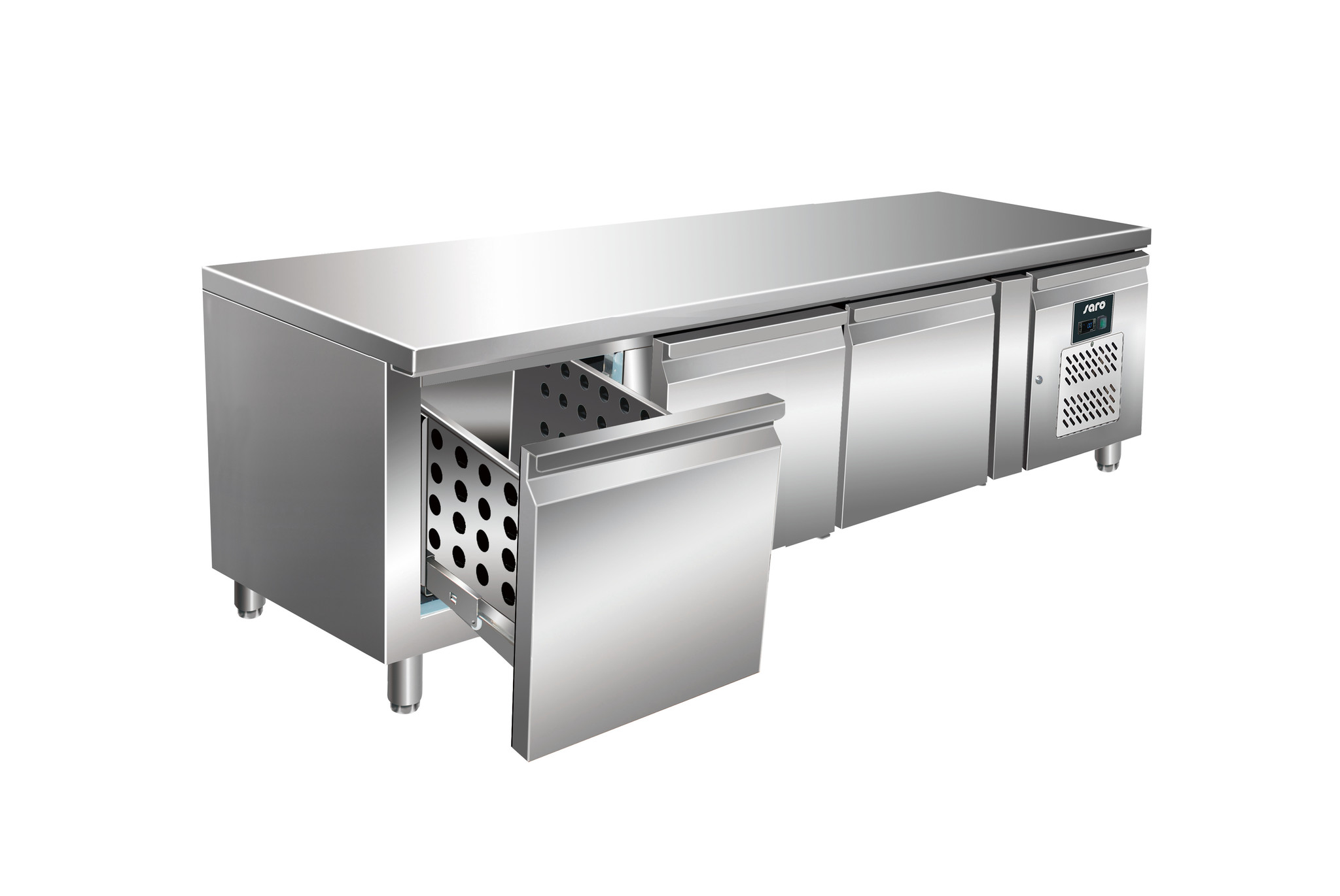 Comptoir Réfrigéré | Avec 3 tiroirs| 317 Litres | 1795x700x(H)650mm