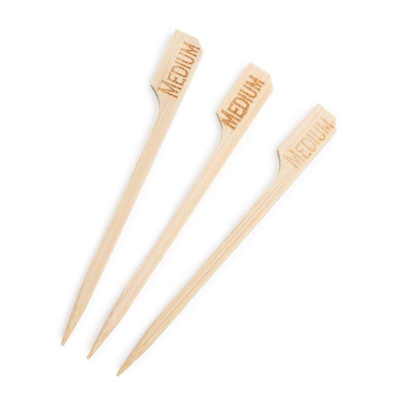 Bamboo Holzstab für Steakgarpunkt | 100 Stück | MEDIUM