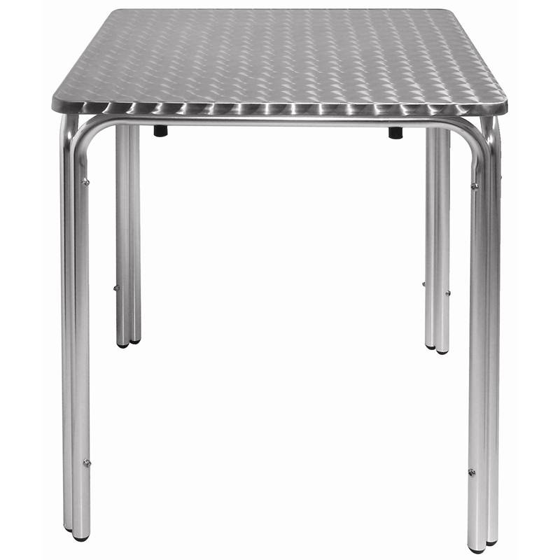 Bistrotafel / Horeca Tafels Stapelbaar - Aluminium + RVS Blad - 72(h)x60x60cm