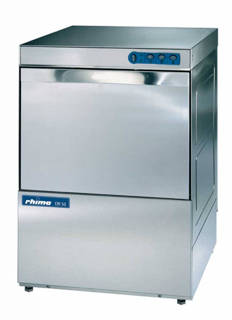Lave-Vaisselle 50x50cm | Rhima DR50 | 230/400V | Simple Paroi | Doseur de Rinçage