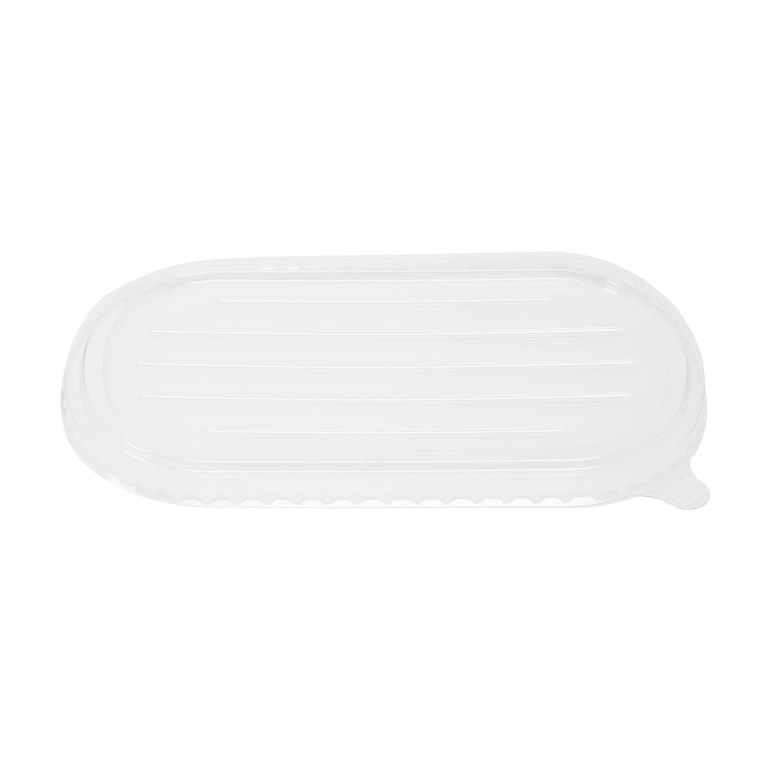 Fiesta Recyclable PET-Deckel für Bagasse-Ovalbehälter (100 Stück)