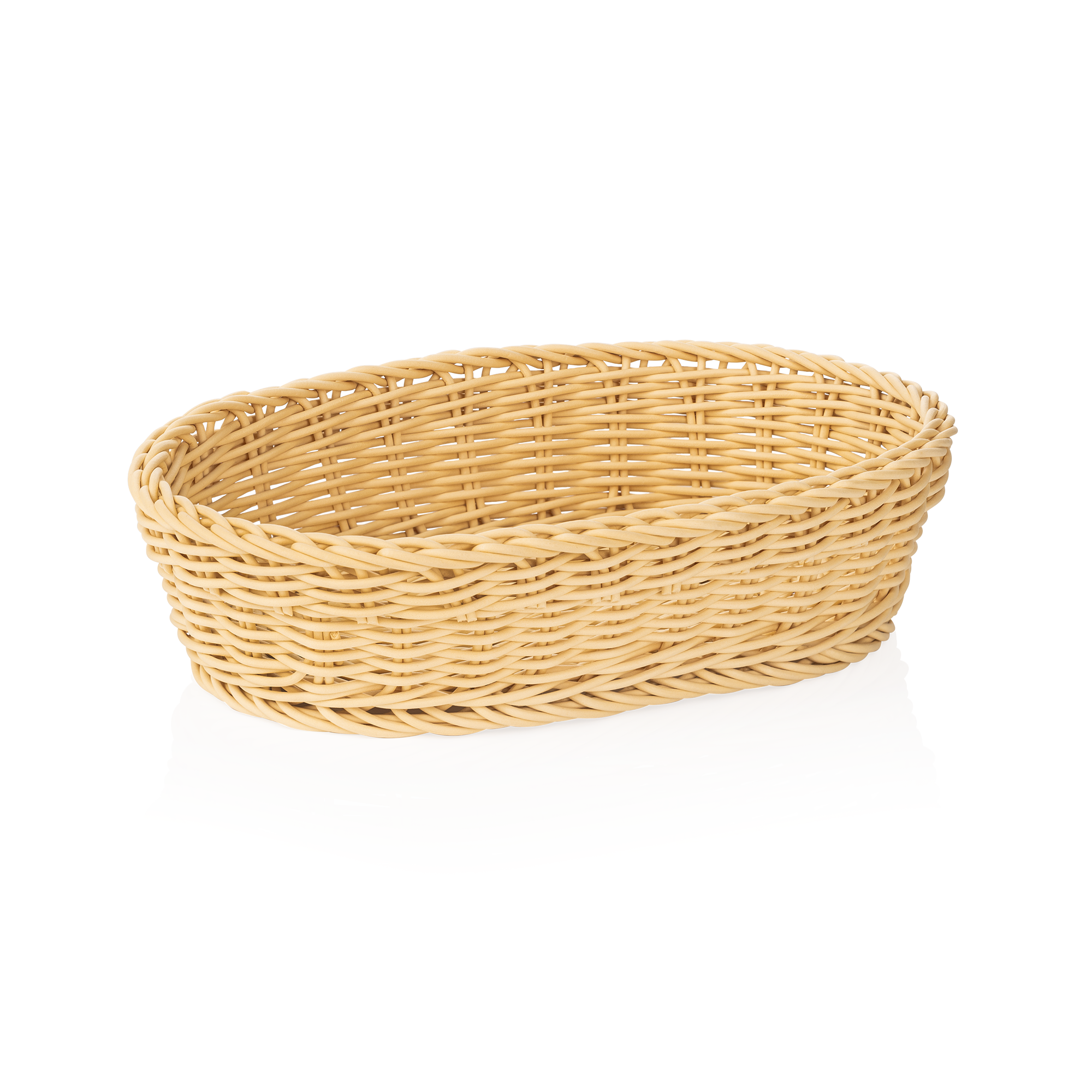 Mand WEAVER PRO tafelmanden, 28 x 16 x 8 cm, ovaal, lichtbeige, polypropyleen
