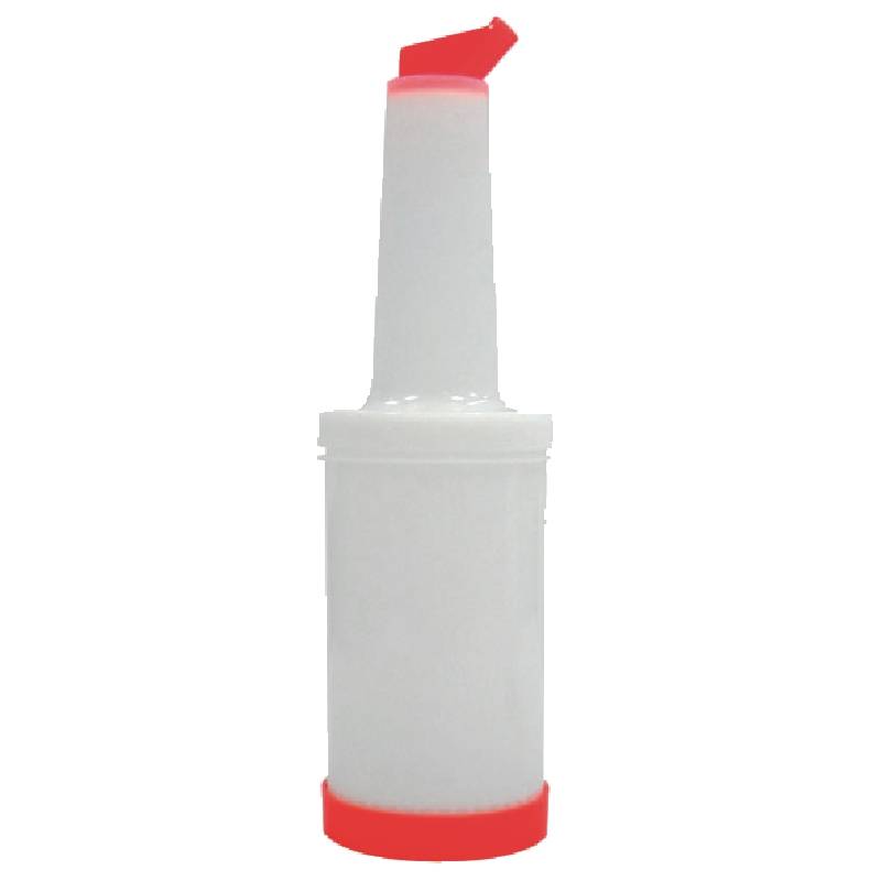 Pour-Master Cocktailflasche Weiß-Rot | 1 Liter | (h)330x95(Ø)mm