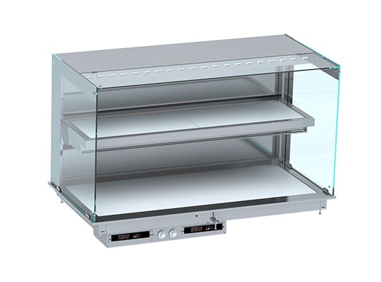 Drop In Keramische Warmhoudvitrine Wandmodel - Wit