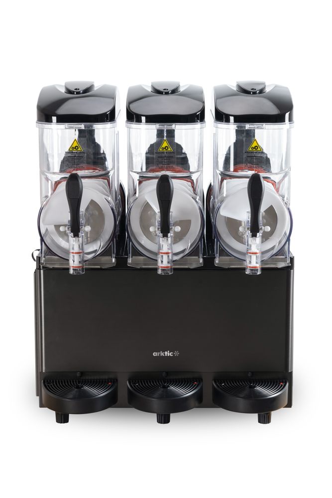 Slush-Eis-Maschine 3x12 L - 36L - Schwarz - 220-240V/1080W - 610x490x(H)775mm