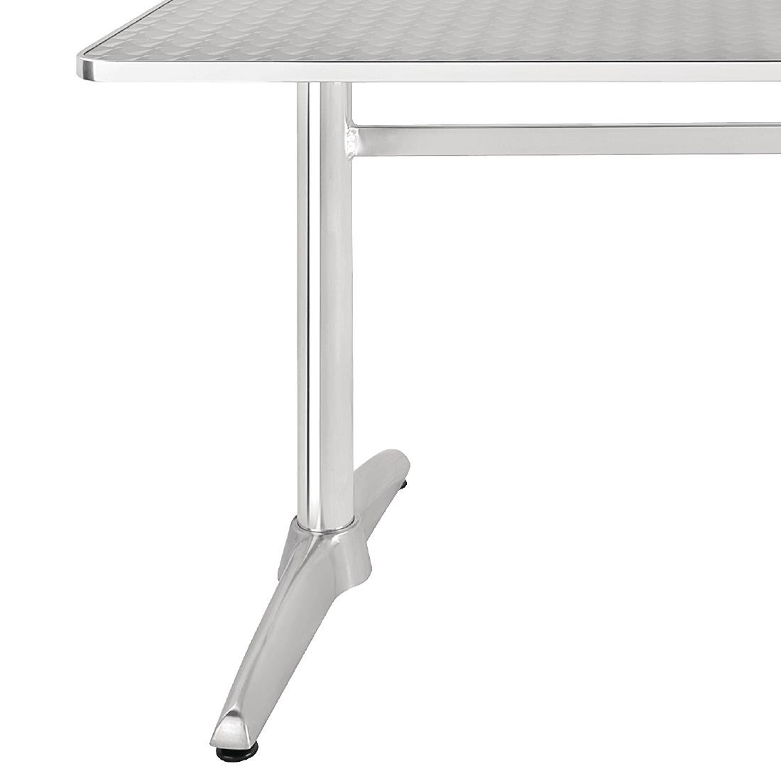 Table avec plateau en Inox - Cadre en Aluminium - 120x60(h)75cm